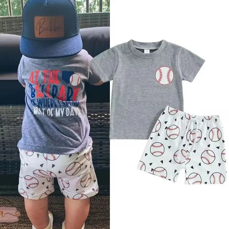 Baby Boy Baseball Print Set