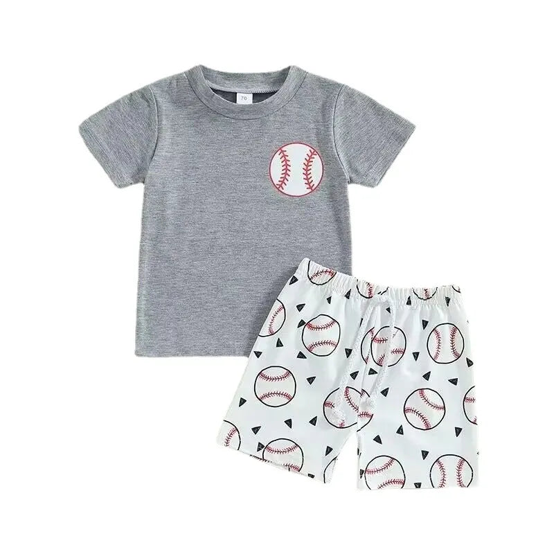 Baby Boy Baseball Print Set