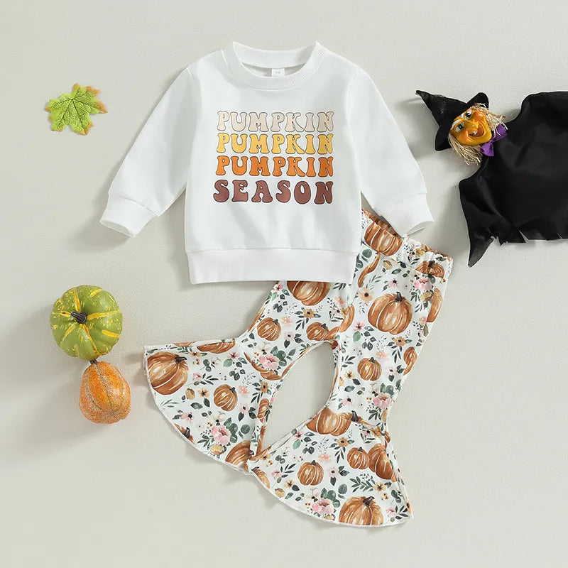 2-Piece Baby girl Pumpkin Season Suit