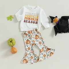 2-Piece Baby girl Pumpkin Season Suit