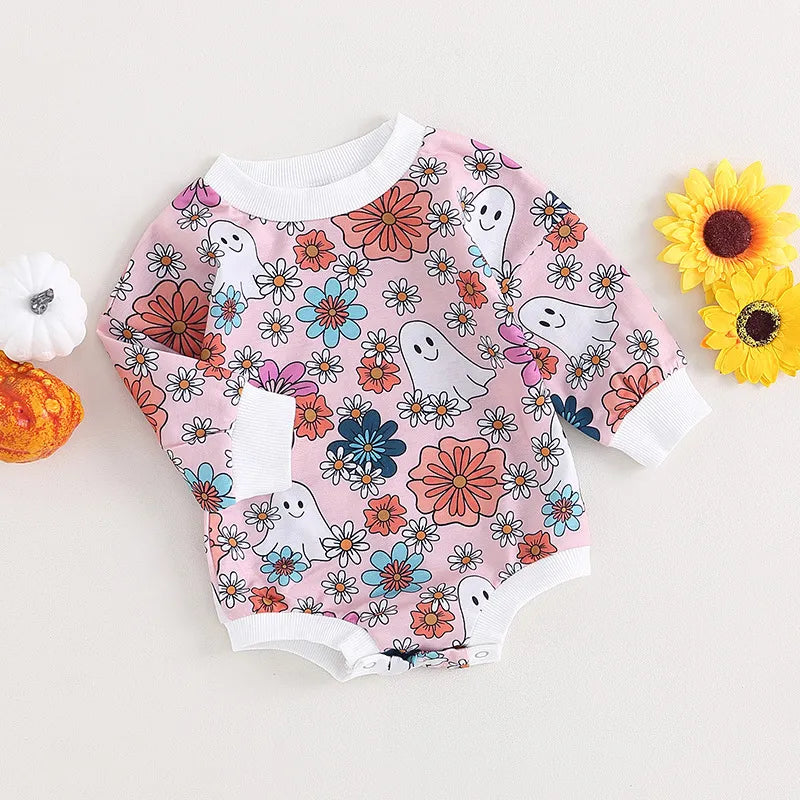 Baby Halloween Print Rompers