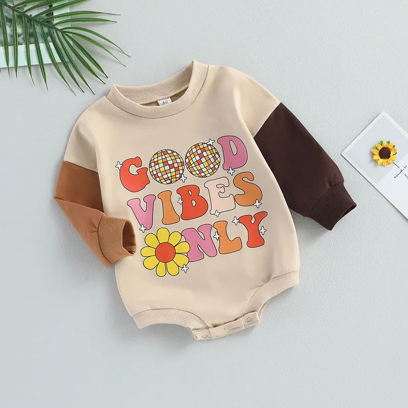 Baby Good Vibes Nnly rRomper