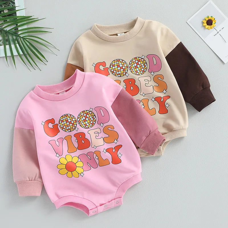 Baby Good Vibes Nnly rRomper