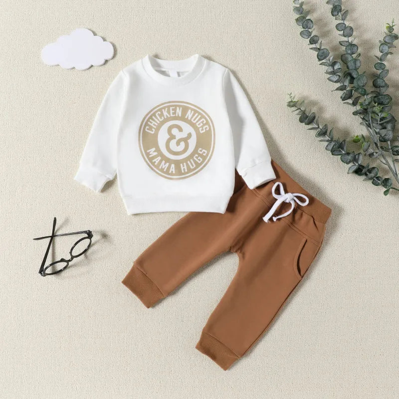 Baby Boy Chicken Nugs Mama Hugs Suit