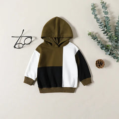 Baby Boy Hooded Patchwork Sweatshirt