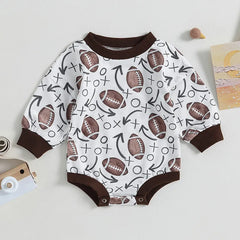 Baby Baseball Print Romper