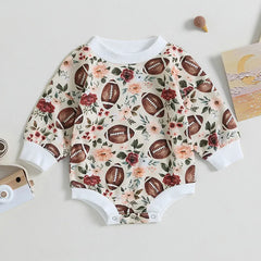 Baby Baseball Print Romper