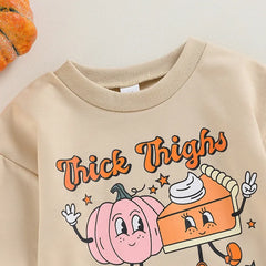 Baby Halloween Pumpkin Print Rompers