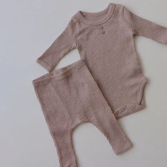 2 Piece Baby Solid Color Set