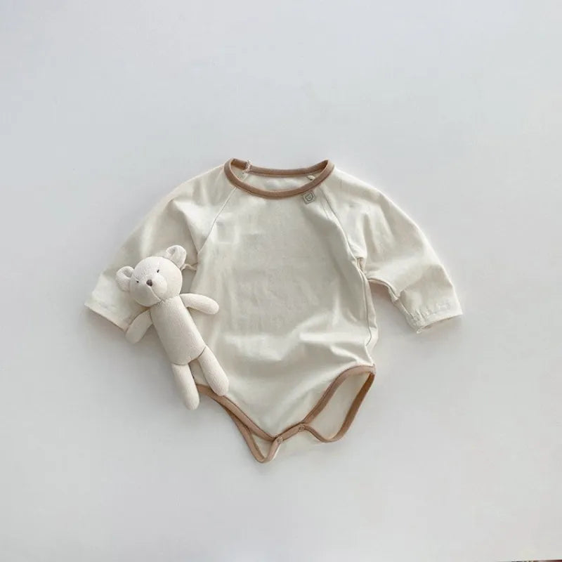 Baby Solid Color Round Neck Bodysuit