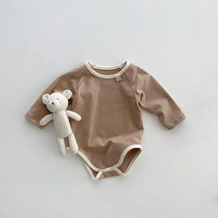 Baby Solid Color Round Neck Bodysuit