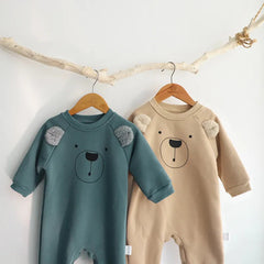 Baby Bear Solid Color Romper