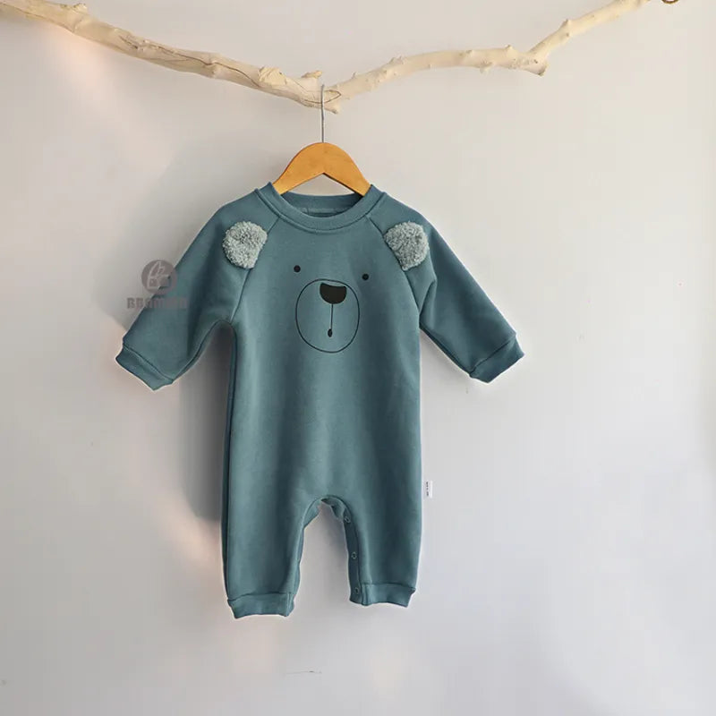 Baby Bear Solid Color Romper