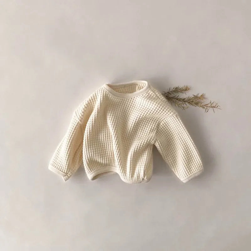Baby solid color waffle Top