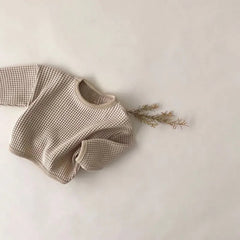 Baby solid color waffle Top