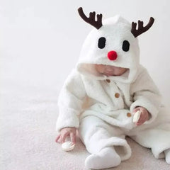 Baby deer plush romper