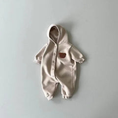 Baby bear hooded romper