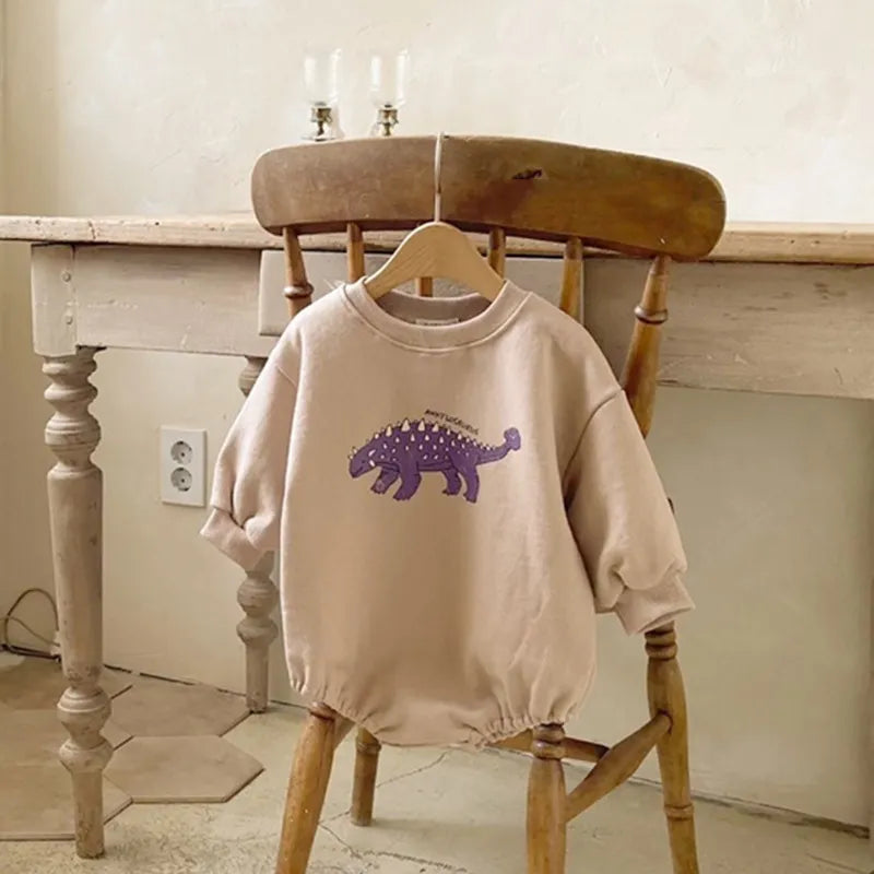 Baby Dinosaur Fleece Lined Bodysuit