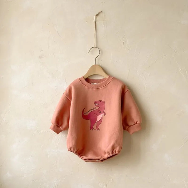 Baby Dinosaur Fleece Lined Bodysuit