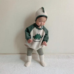 Baby Dinosaur Fleece Lined Bodysuit