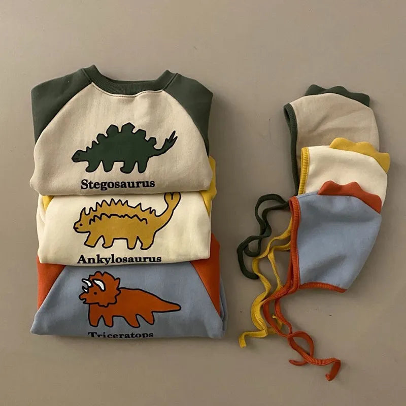 Baby Dinosaur Fleece Lined Bodysuit