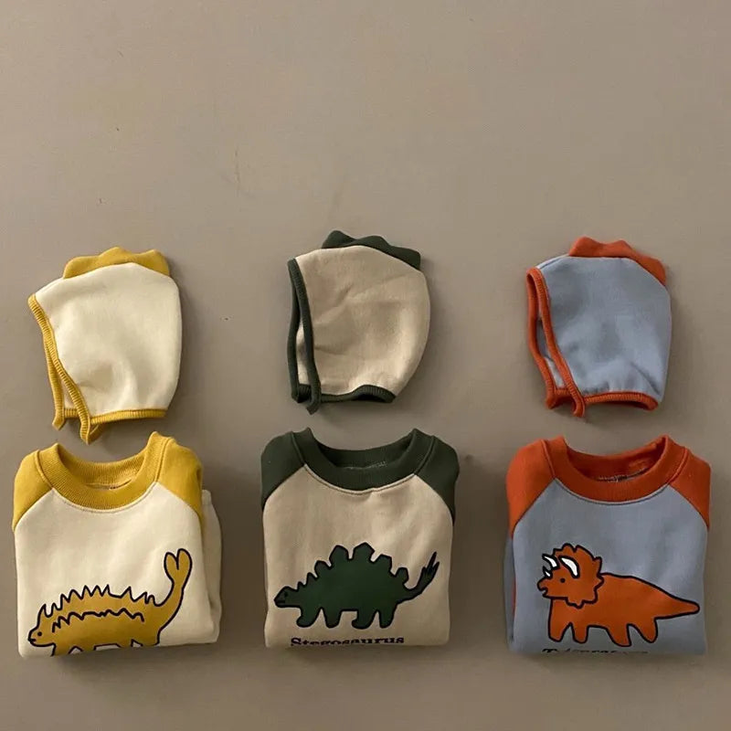 Baby Dinosaur Fleece Lined Bodysuit