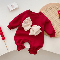 Baby big bow romper