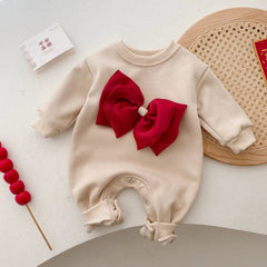 Baby big bow romper