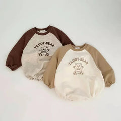 Baby Bear Patch Crew Neck Bodysuit