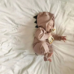 baby dinosaur hoodie romper