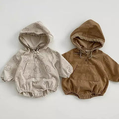 Baby Cute Bear Ears Hooded Bodysuit