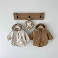 Baby Cute Bear Ears Hooded Bodysuit