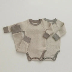 2 piece baby solid color set