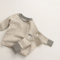 2 piece baby solid color set