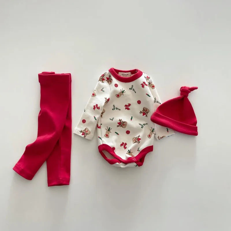 3 piece Baby Christmas pajama set