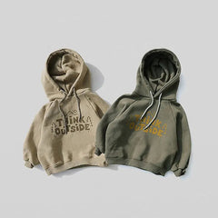 Solid baby hooded top