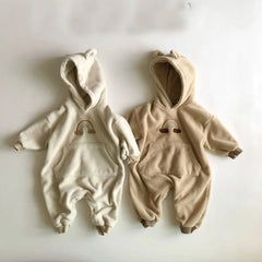 Baby rainbow hooded romper