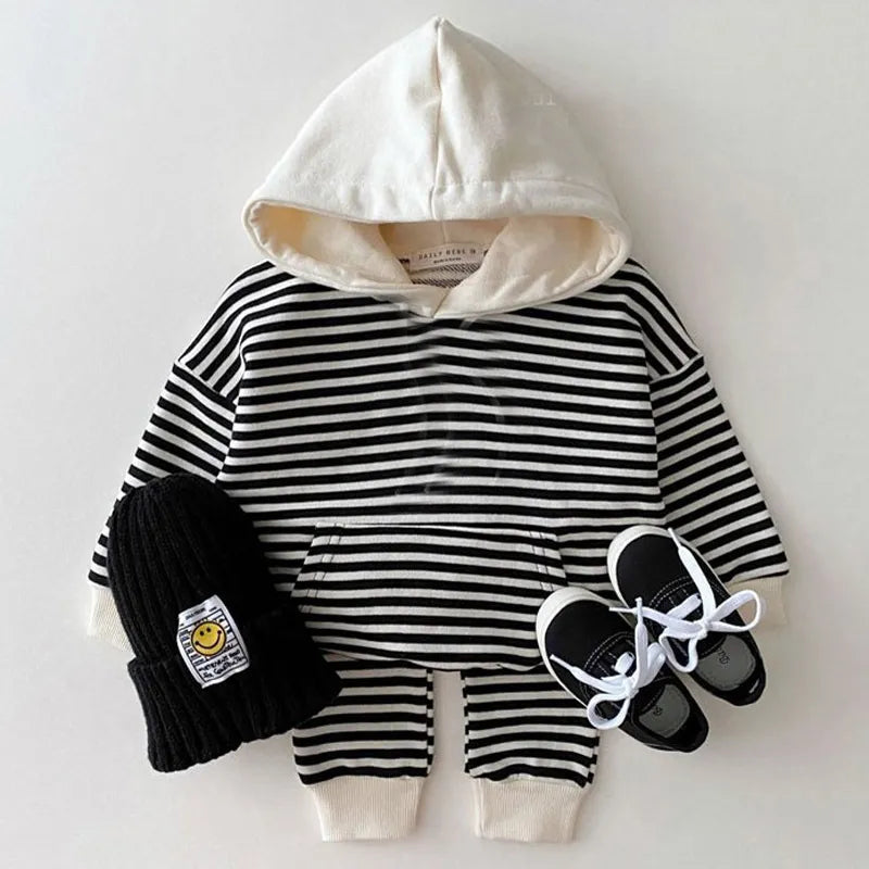 2 piece baby striped suit