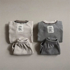 2 piece baby solid color set