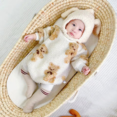 Bear wool lambing Bodysuit