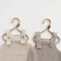 Baby knit overalls + hat