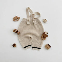 Baby knit overalls + hat