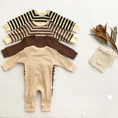 Baby solid color warm romper