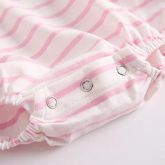 Baby bunny striped hooded Bodysuit