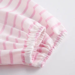 Baby bunny striped hooded Bodysuit