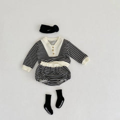 2 piece baby striped suit