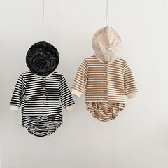 2 piece baby striped suit