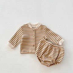 2 piece baby striped suit