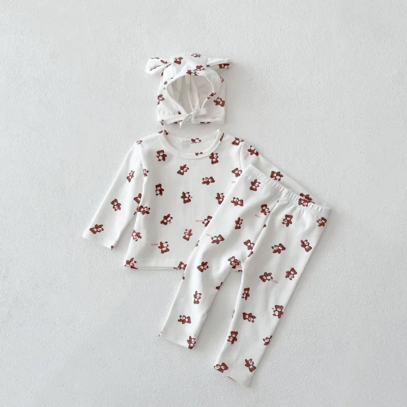 2 piece baby Bear print set