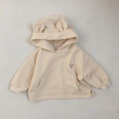 Solid baby hooded top